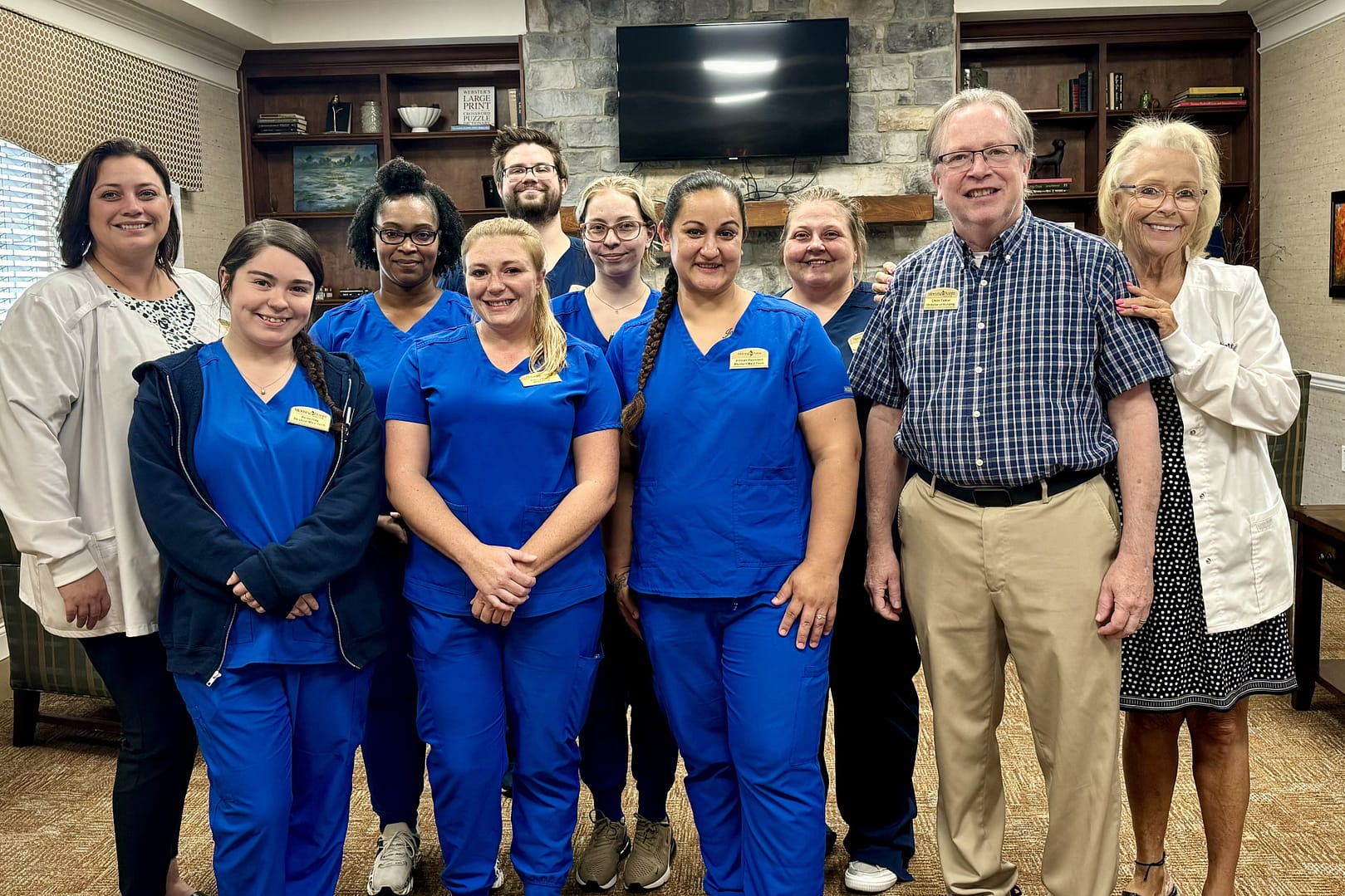 group photo of Morning Pointe Senior Living's 2nd medication aide class