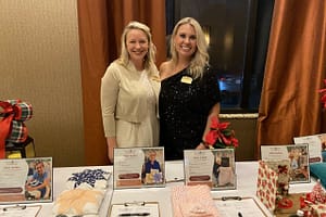 photo of Amanda Baushke, Vice President of Life Enrichment, with Miranda Perez, Executive Director of the Morning Pointe Foundation, at the auction