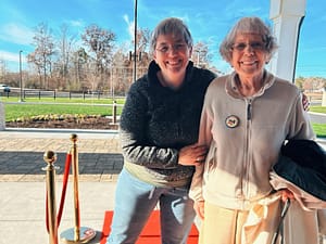 photo of Marie Moore, one of the first residents at Morning Pointe at Happy Valley, with her daughter, Michele Simmons