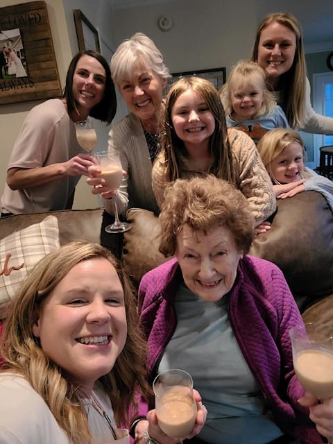 photo of Joan with 4 generations