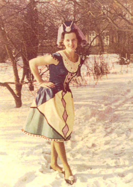 photo of Christel in costume in Germany