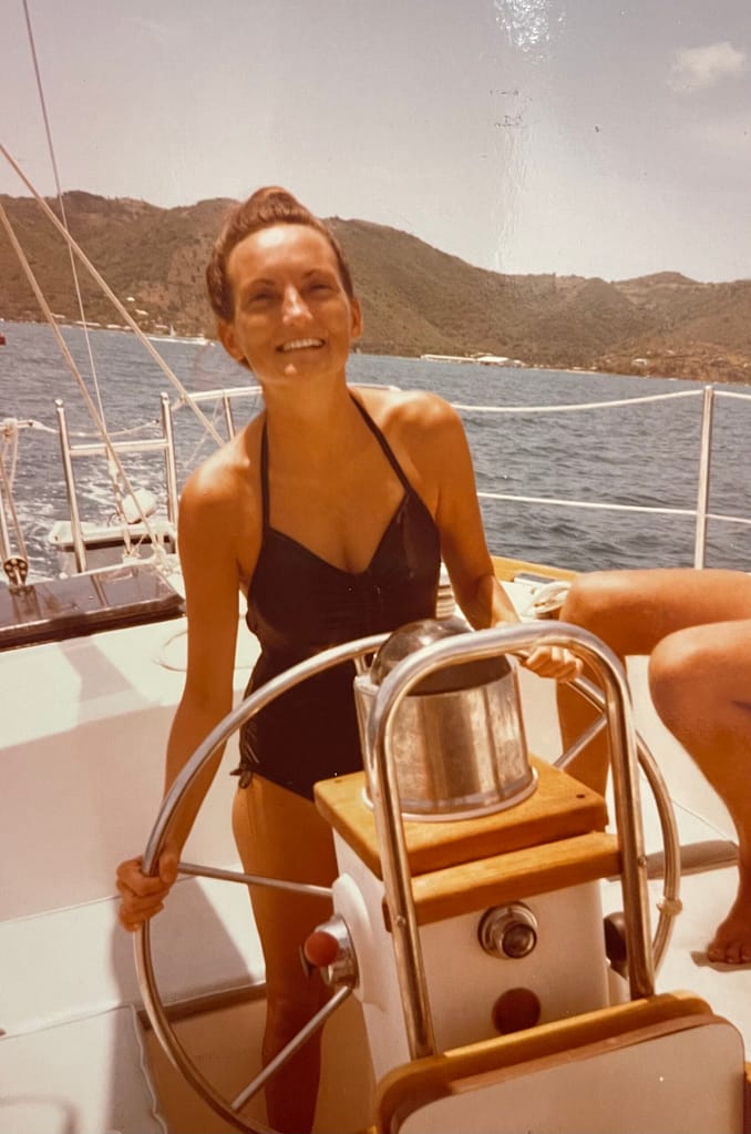 photo of Nancy sailing