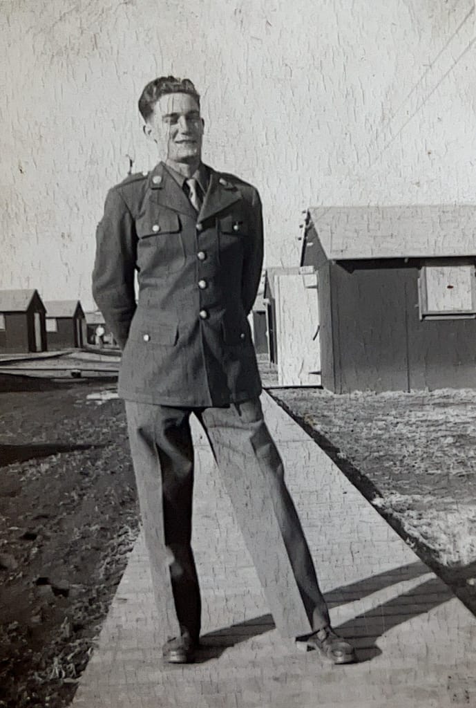 photo of Claude at his barracks