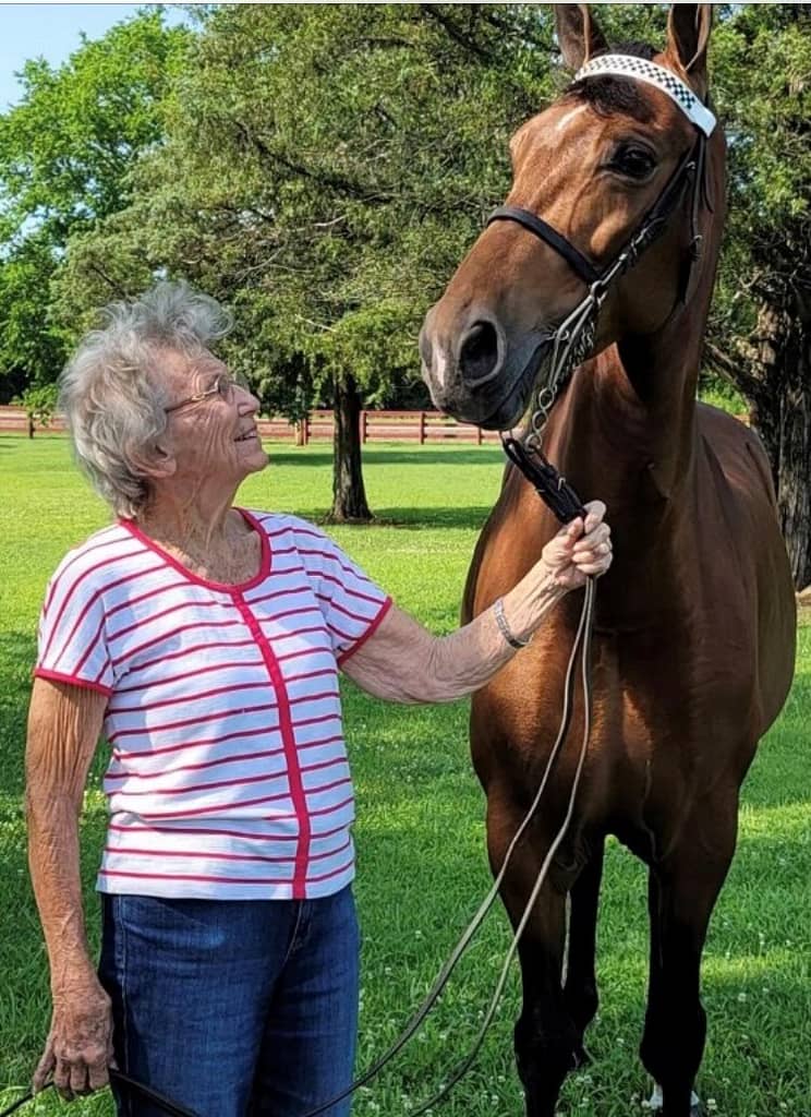 photo of Jean and one of her horses