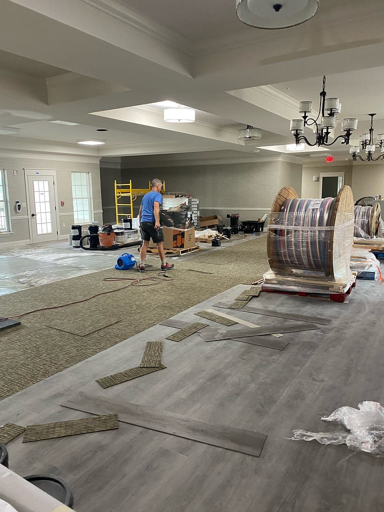 photo of flooring going down in Morning Pointe at Happy Valley