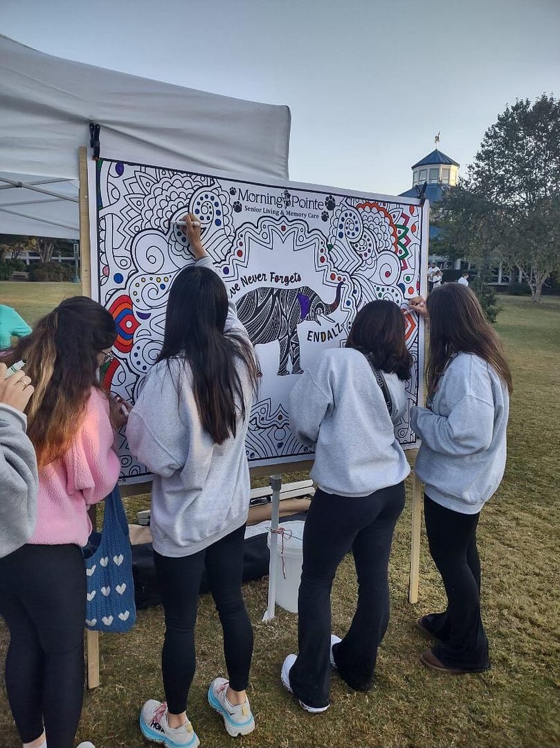 photo of Morning Pointe Senior Living's coloring board