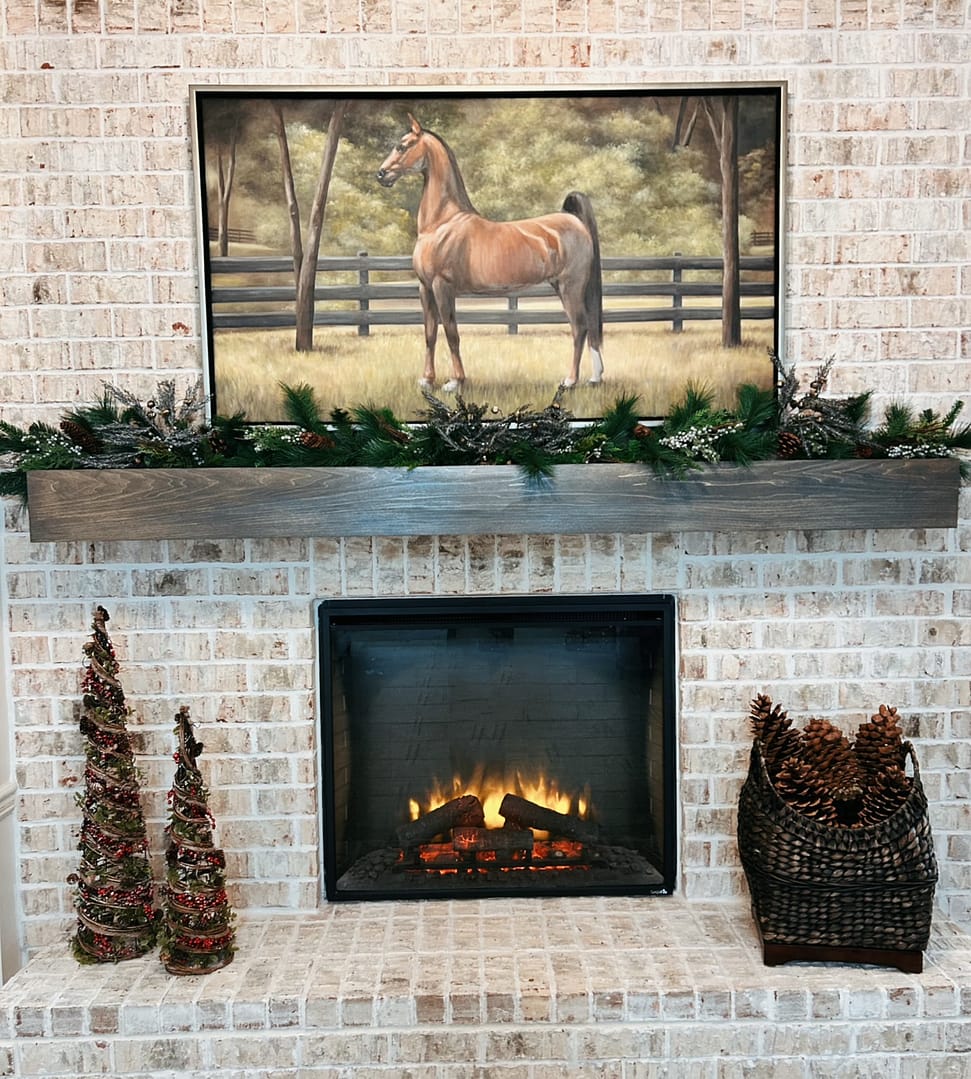 photo of festive fireplace at Morning Pointe at Happy Valley