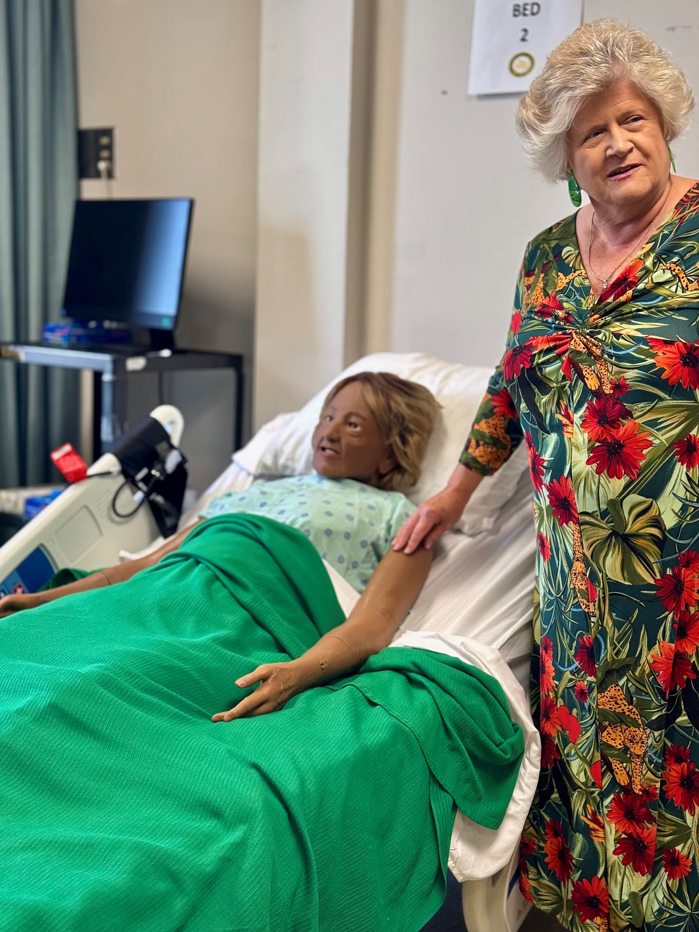 photo of Mary Ellen Broaddus, nursing program administrator at Kentucky State University, in the nursing lab