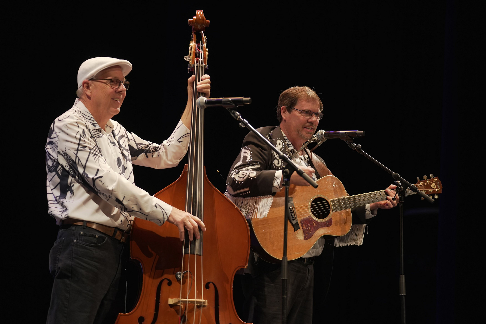 photo of Collins and Cox performing