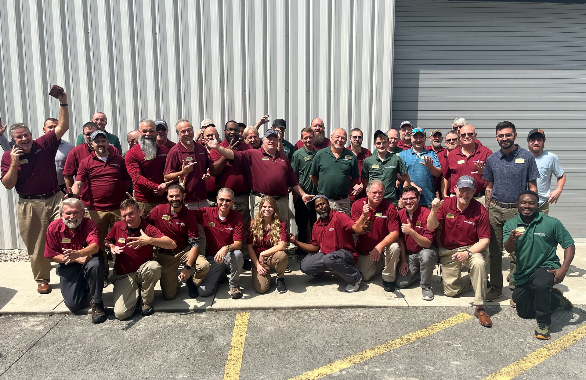 photo of Shelby, front and center, at Morning Pointe Senior Living’s 2024 Maintenance Director Conference