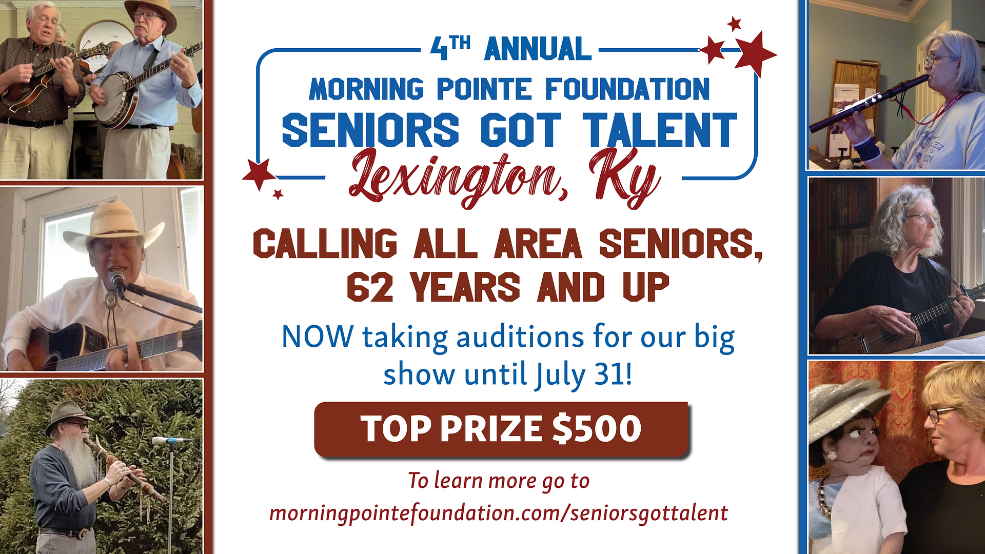 Lexington Seniors Got Talent auditions promo slide