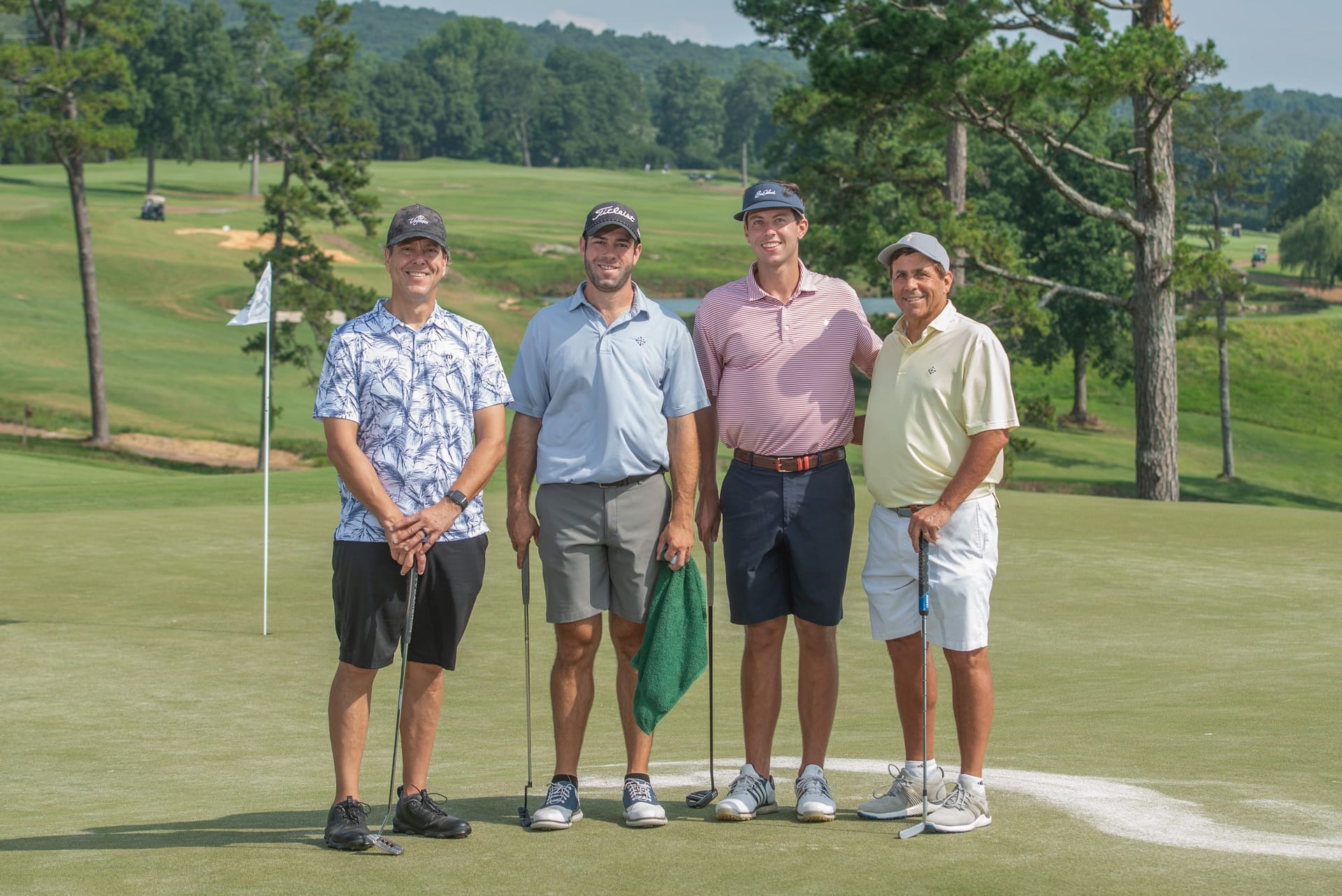 Photo of last year’s winning team on the Lookout Mountain Club course, FirstBank. Team members included Jim McKenzie, Ben Frizzell, Aaron Frizzell and Lake Johnson.
