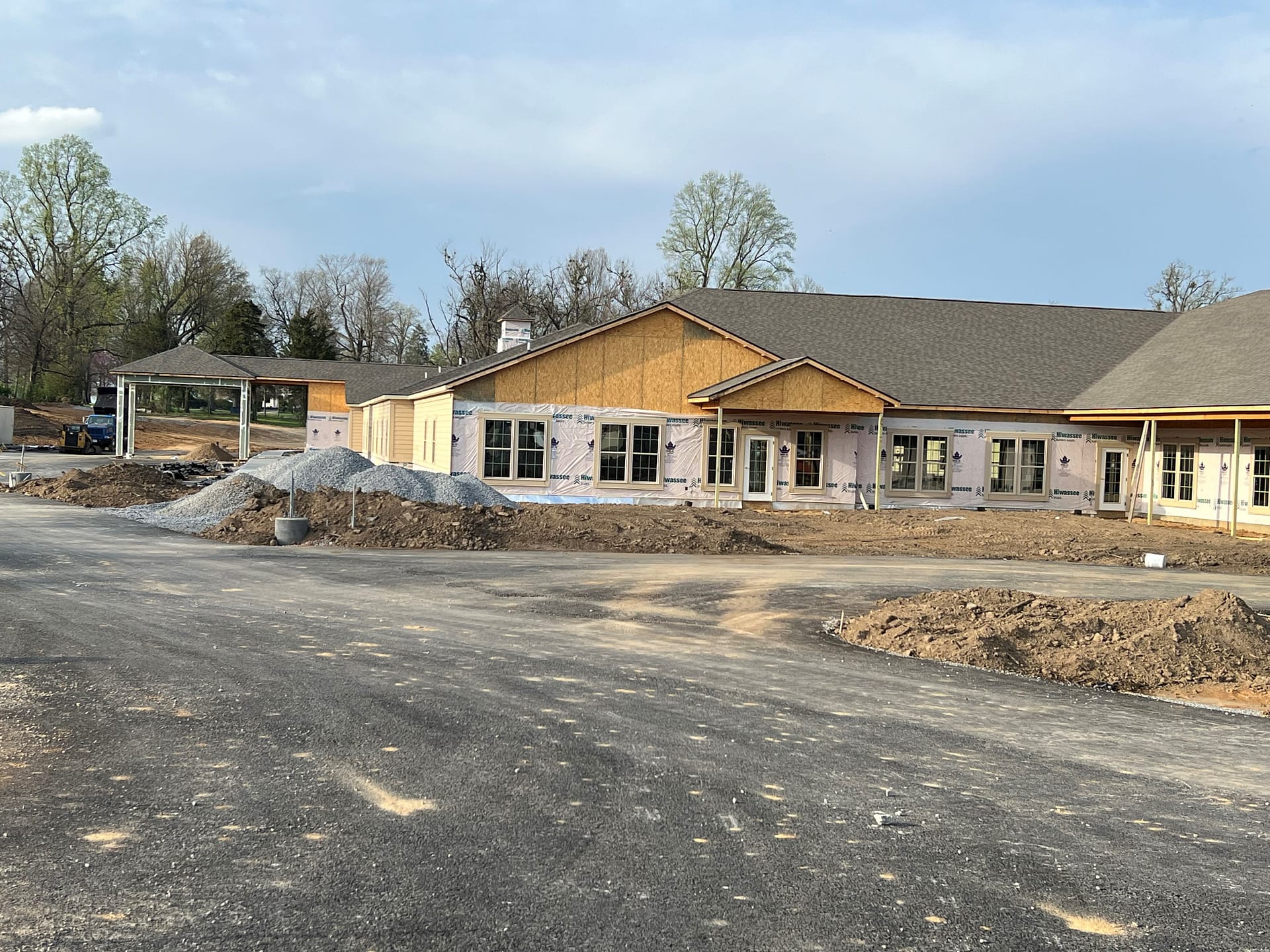 photo of the side of Morning Pointe of Danville Assisted Living under construction