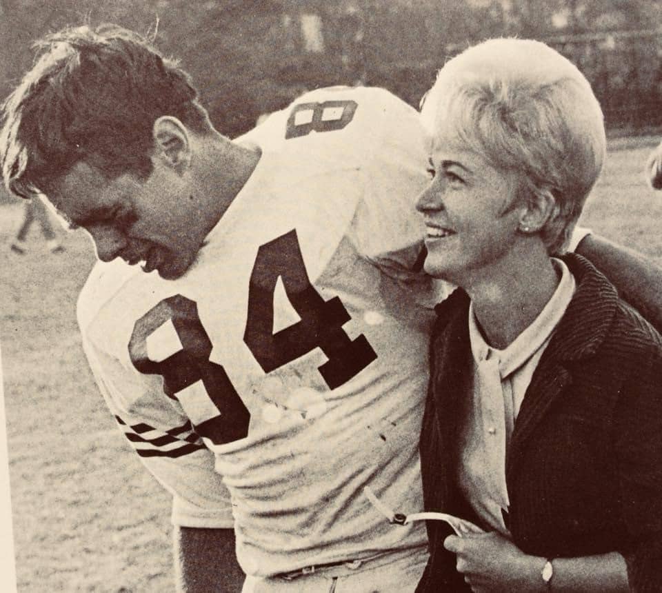 Photo of Bea Wade with football player