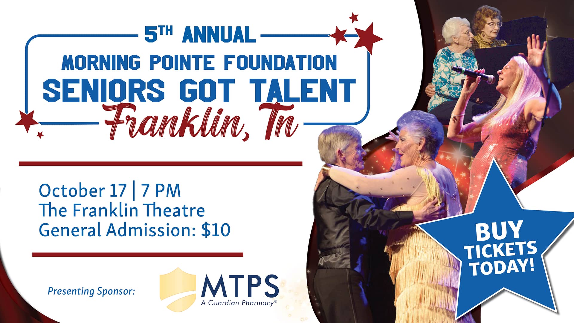 Tickets image for Morning Pointe's Seniors Got Talent Franklin show 2023